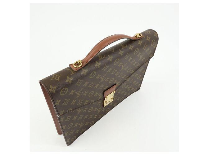 Louis Vuitton Monogram Port‑Documents Bandoulière Brown M53338 - vista 4
