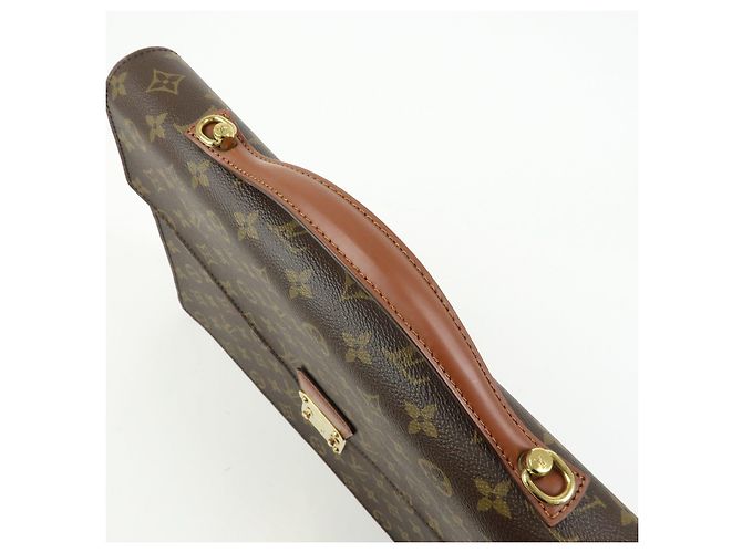 Louis Vuitton Monogram Port‑Documents Bandoulière Brown M53338 - vista 7