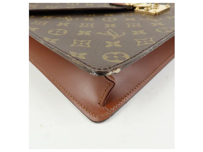 Louis Vuitton Monogram Port‑Documents Bandoulière Brown M53338 - vista 9