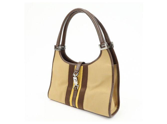 Borsa a tracolla e borsa a mano GUCCI Jackie Sherry Canvas Leather 002.1068 - vista 3