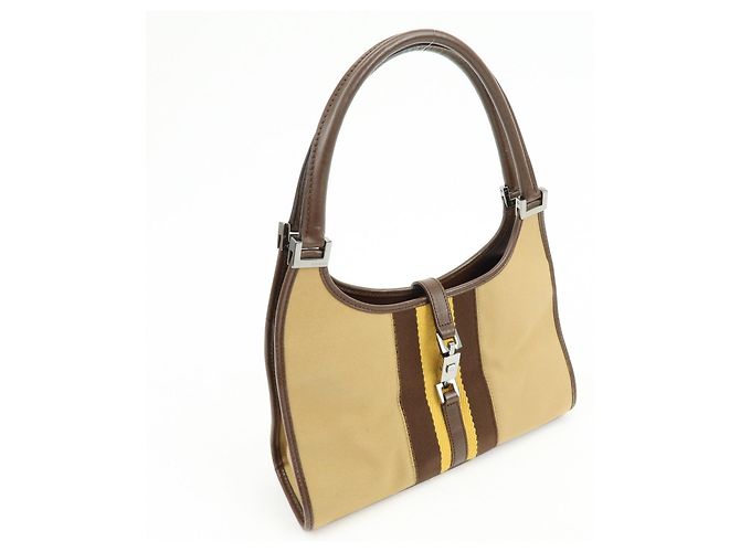 Borsa a tracolla e borsa a mano GUCCI Jackie Sherry Canvas Leather 002.1068 - vista 4