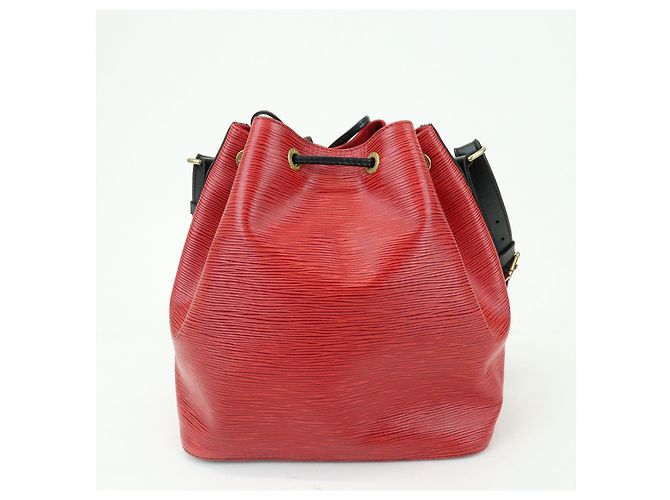 Louis Vuitton Epi Petit Noe Shoulder Bag Noir Castilian Red M44172 - view 2