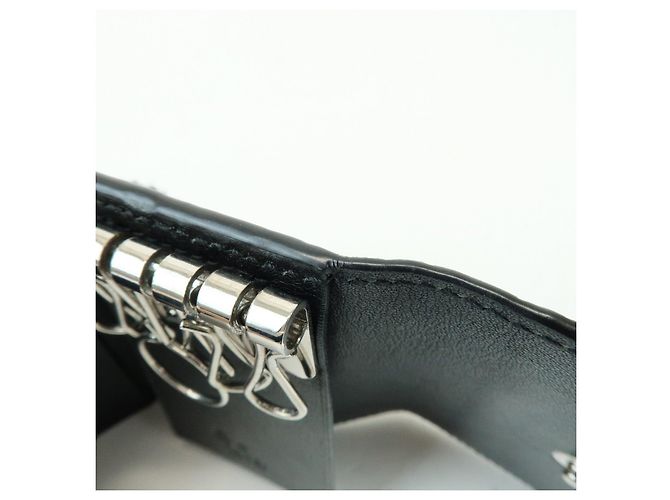 GUCCI Microguccissima Leder Schlüsseletui mit 6 Ringen Schwarz - Ansicht 16