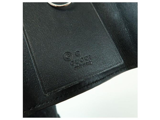 GUCCI Microguccissima Leder Schlüsseletui mit 6 Ringen Schwarz - Ansicht 18