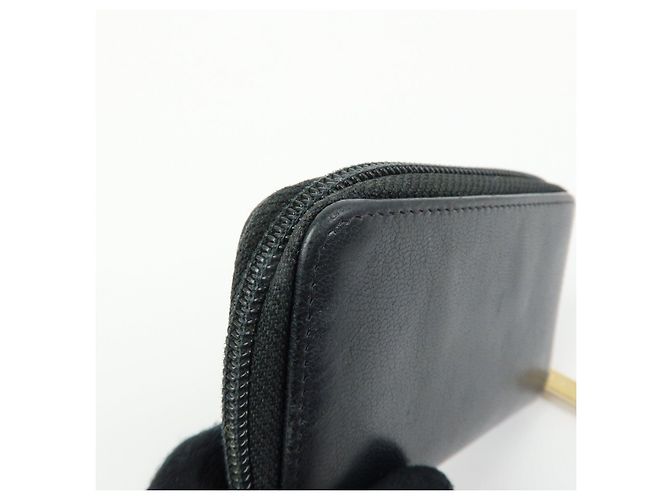 Portafoglio compatto rotondo con zip CHANEL COCO Mark in pelle di vitello Nero - vista 13