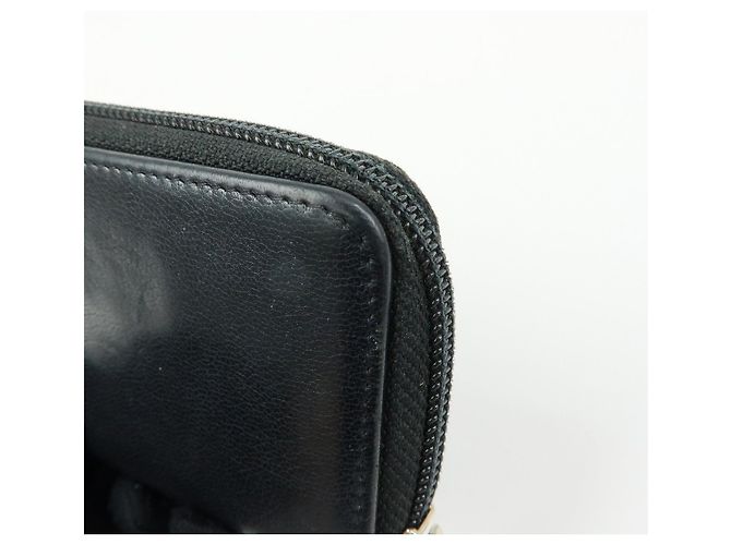 Portafoglio compatto rotondo con zip CHANEL COCO Mark in pelle di vitello Nero - vista 14