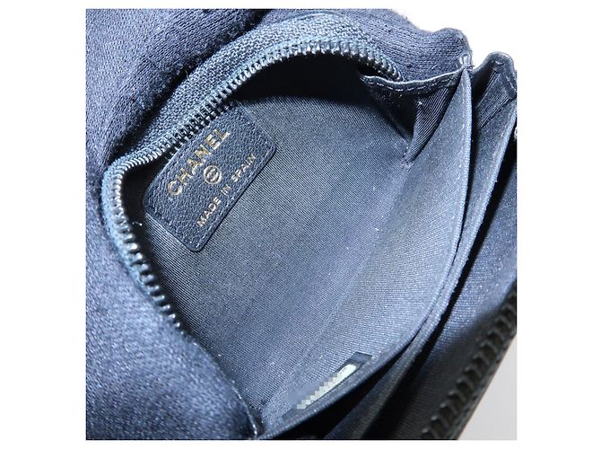 Portafoglio compatto rotondo con zip CHANEL COCO Mark in pelle di vitello Nero - vista 20