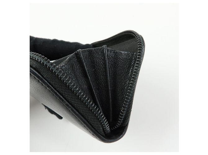 Portafoglio compatto rotondo con zip CHANEL COCO Mark in pelle di vitello Nero - vista 21