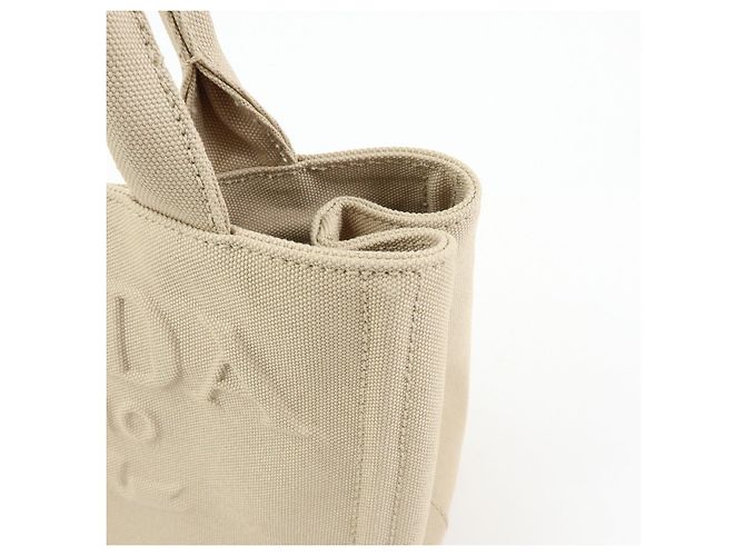 PRADA Canapa Triangle Logo Canvas 2Way Hand Bag Shoulder Bag Beige - vista 17