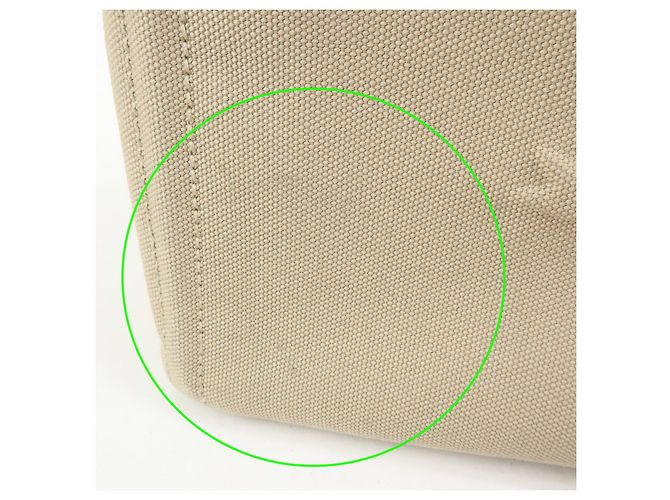 PRADA Canapa Triangle Logo Canvas 2Way Hand Bag Shoulder Bag Beige - vista 18