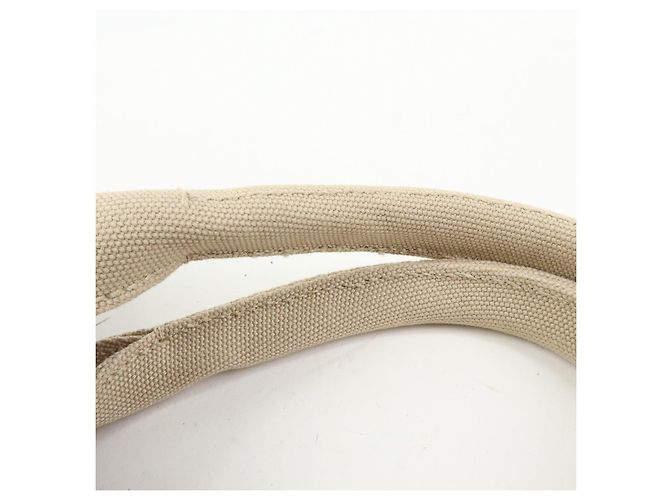 PRADA Canapa Triangle Logo Canvas 2Way Hand Bag Shoulder Bag Beige - vista 8