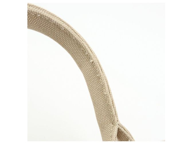 PRADA Canapa Triangle Logo Canvas 2Way Hand Bag Shoulder Bag Beige - vista 9