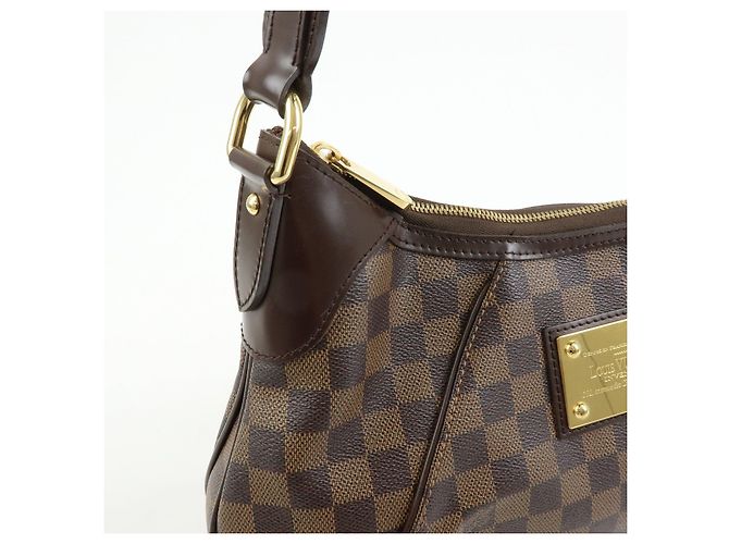 Borsa a tracolla Louis Vuitton Damier Thames GM Brown N48181 - vista 14