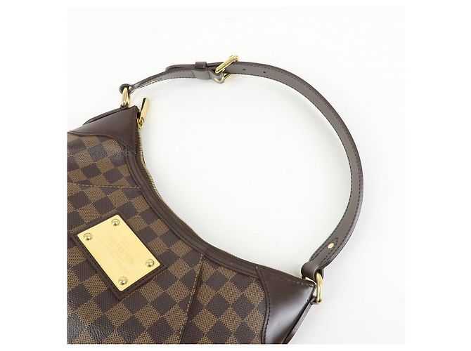 Borsa a tracolla Louis Vuitton Damier Thames GM Brown N48181 - vista 6