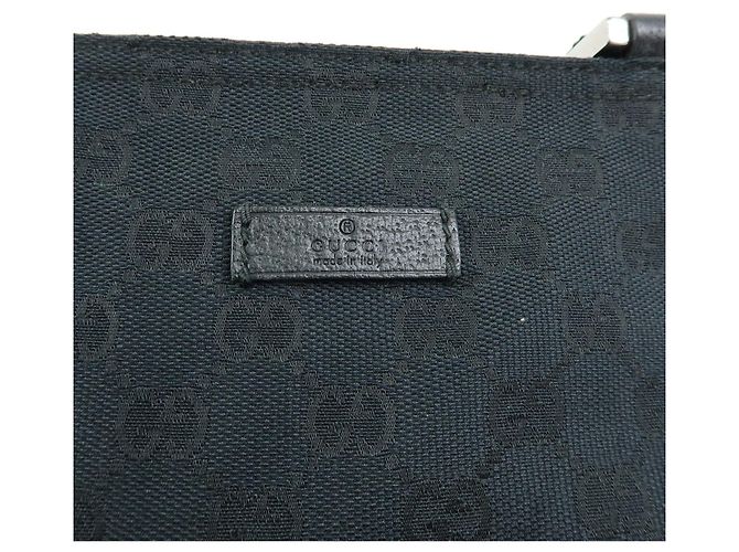 Borsa a tracolla e borsa messenger GUCCI Sherry GG Canvas in pelle Nera - vista 13