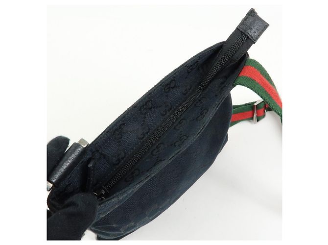Borsa a tracolla e borsa messenger GUCCI Sherry GG Canvas in pelle Nera - vista 18