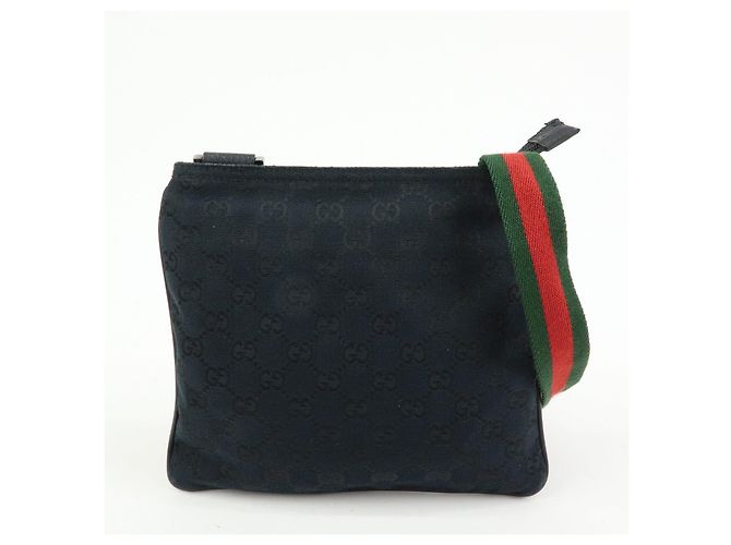 Borsa a tracolla e borsa messenger GUCCI Sherry GG Canvas in pelle Nera - vista 2