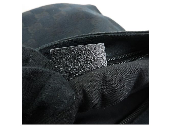 Borsa a tracolla e borsa messenger GUCCI Sherry GG Canvas in pelle Nera - vista 24