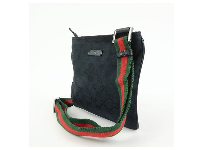 Borsa a tracolla e borsa messenger GUCCI Sherry GG Canvas in pelle Nera - vista 3