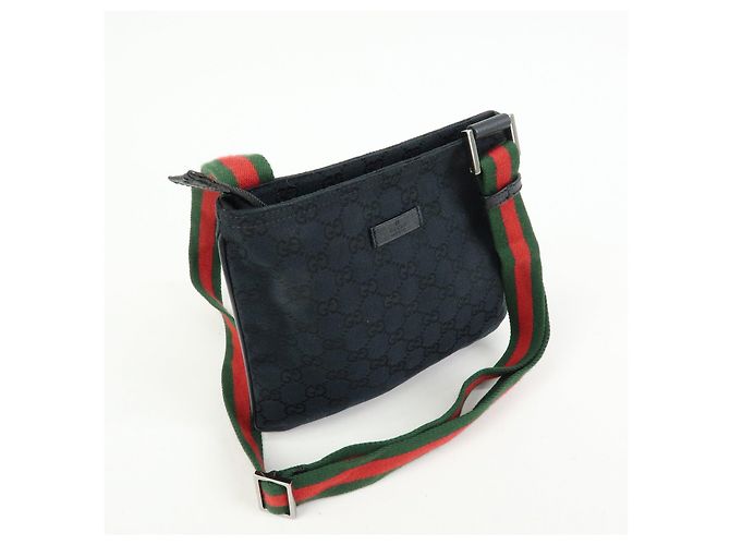 Borsa a tracolla e borsa messenger GUCCI Sherry GG Canvas in pelle Nera - vista 4