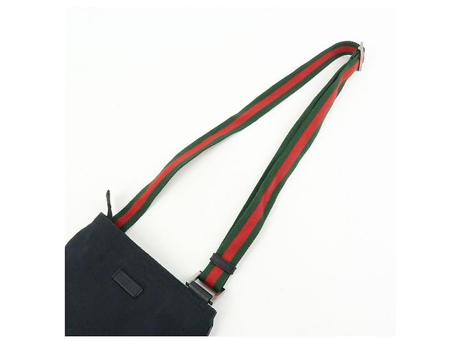 Borsa a tracolla e borsa messenger GUCCI Sherry GG Canvas in pelle Nera - vista 6