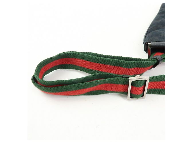 Borsa a tracolla e borsa messenger GUCCI Sherry GG Canvas in pelle Nera - vista 7