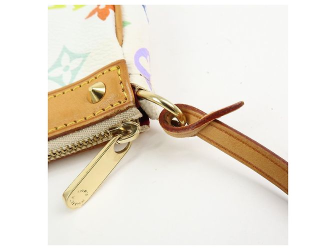 Louis Vuitton Monogram Multicolor Pochette Accessoires Blanc M92649 - vista 10