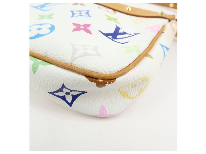 Louis Vuitton Monogram Multicolor Pochette Accessoires Blanc M92649 - vista 13