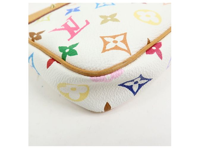 Louis Vuitton Monogram Multicolor Pochette Accessoires Blanc M92649 - vista 14