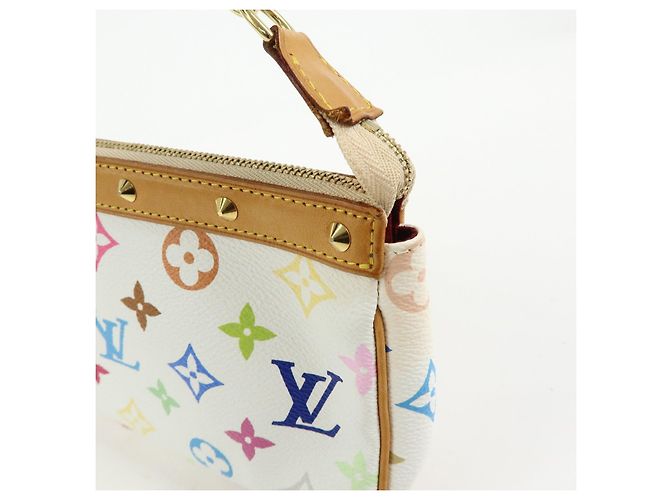 Louis Vuitton Monogram Multicolor Pochette Accessoires Blanc M92649 - vista 16
