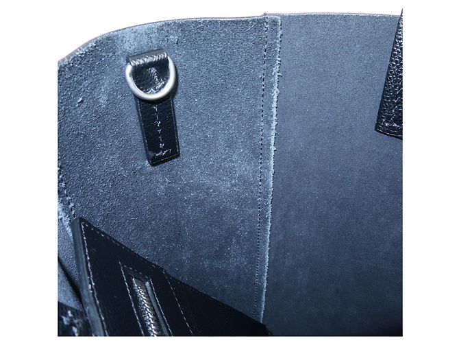 Céline CELINE Party Cal Cabas Leder 2WAY Tasche Tote Bag Handtasche Schwarz - Ansicht 20