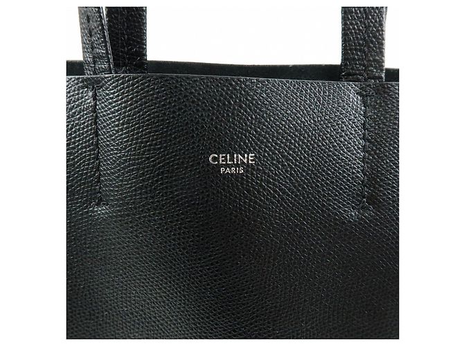 Céline CELINE Party Cal Cabas Leder 2WAY Tasche Tote Bag Handtasche Schwarz - Ansicht 24