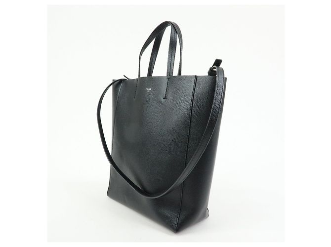 Céline CELINE Party Cal Cabas Leder 2WAY Tasche Tote Bag Handtasche Schwarz - Ansicht 3