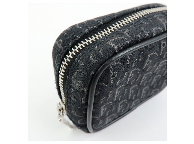 Christian Dior Trotter Oblique Jacquard Leather Tiny Pouch Black - vista 10