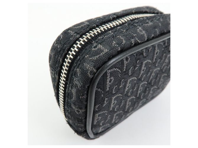 Christian Dior Trotter Oblique Jacquard Leather Tiny Pouch Black - vista 12