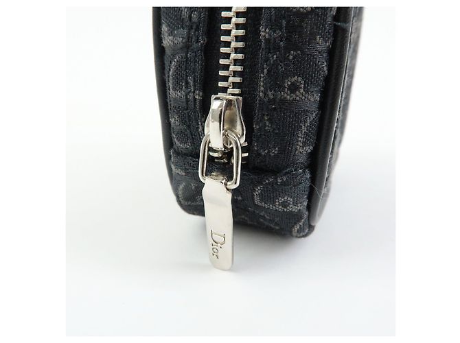 Christian Dior Trotter Oblique Jacquard Leather Tiny Pouch Black - vista 14