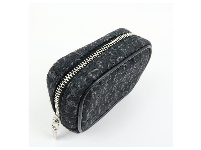 Christian Dior Trotter Oblique Jacquard Leather Tiny Pouch Black - vista 4