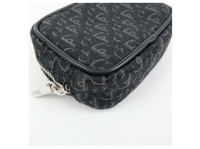 Christian Dior Trotter Oblique Jacquard Leather Tiny Pouch Black - vista 6