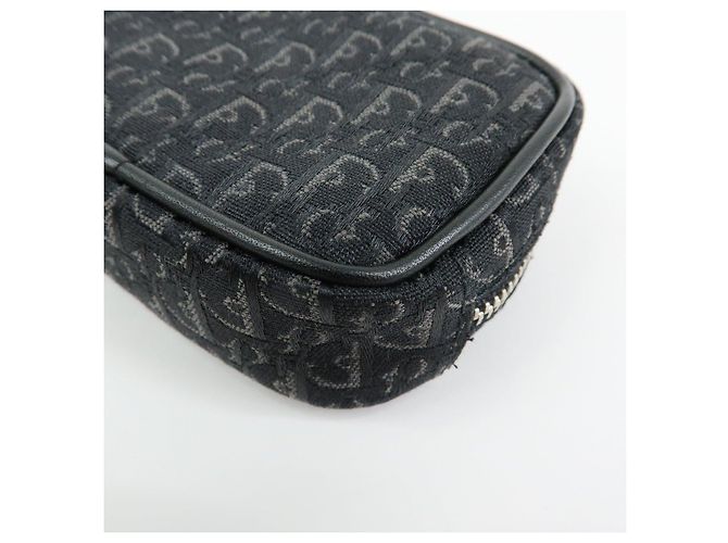 Christian Dior Trotter Oblique Jacquard Leather Tiny Pouch Black - vista 7
