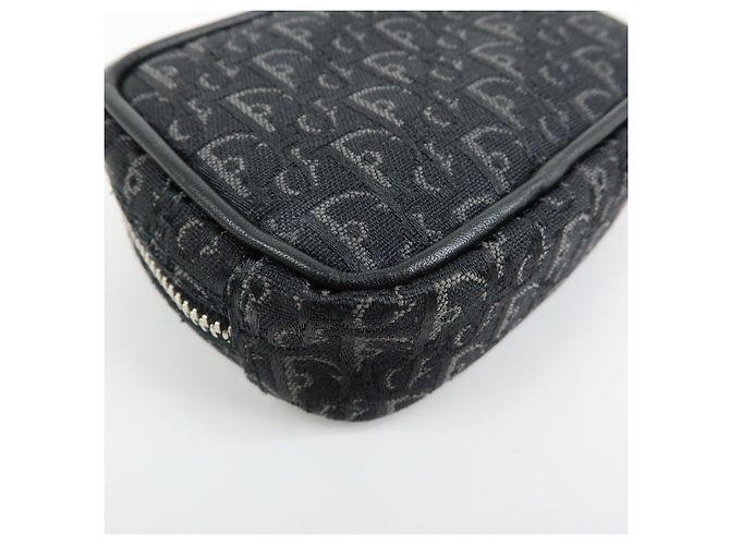 Christian Dior Trotter Oblique Jacquard Leather Tiny Pouch Black - vista 8