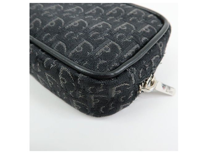 Christian Dior Trotter Oblique Jacquard Leather Tiny Pouch Black - vista 9
