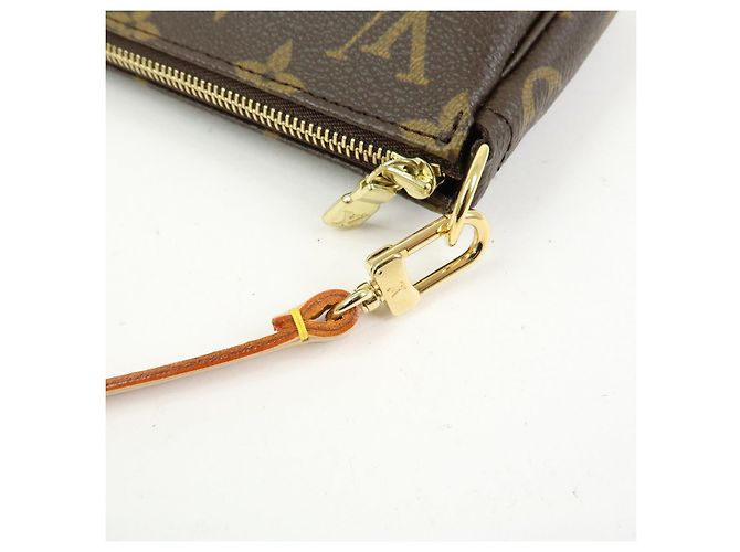 Louis Vuitton Monogram Pochette Accessoires Pouch Hand Bag Brown M51980 - vista 10