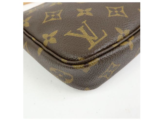 Louis Vuitton Monogram Pochette Accessoires Pouch Hand Bag Brown M51980 - vista 12
