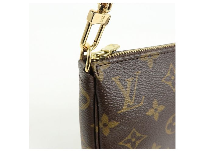 Louis Vuitton Monogram Pochette Accessoires Pouch Hand Bag Brown M51980 - vista 17