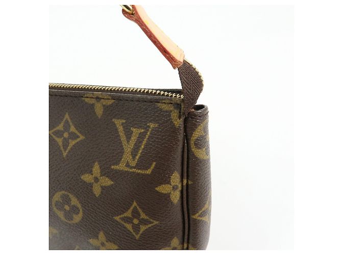 Louis Vuitton Monogram Pochette Accessoires Pouch Hand Bag Brown M51980 - vista 18