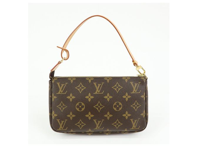 Louis Vuitton Monogram Pochette Accessoires Pouch Hand Bag Brown M51980 - vista 2