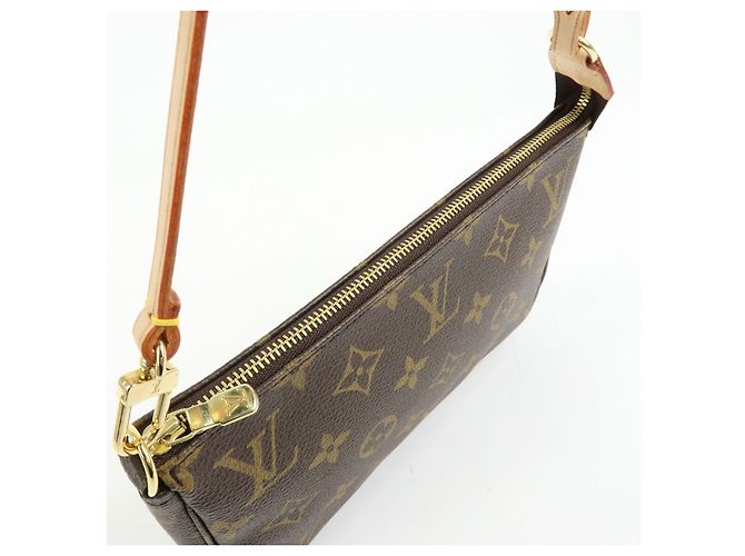 Louis Vuitton Monogram Pochette Accessoires Pouch Hand Bag Brown M51980 - vista 20