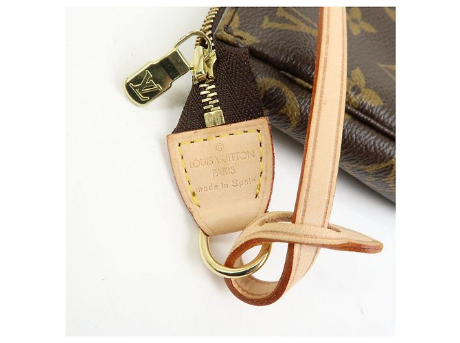 Louis Vuitton Monogram Pochette Accessoires Pouch Hand Bag Brown M51980 - vista 22