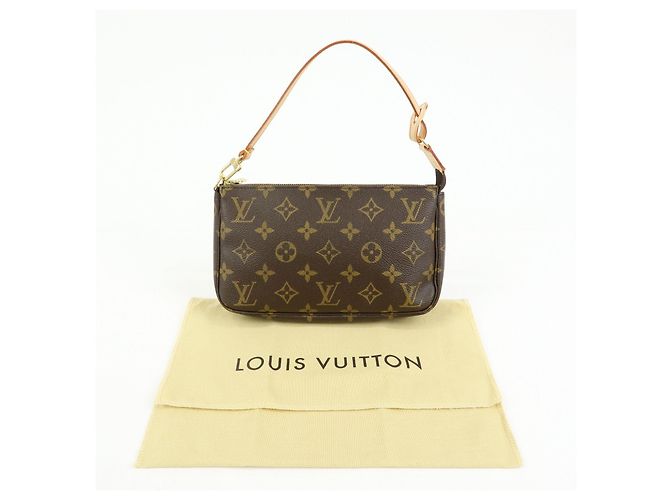 Louis Vuitton Monogram Pochette Accessoires Pouch Hand Bag Brown M51980 - vista 24