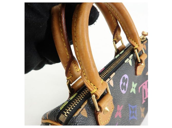 Louis Vuitton Monogram Multicolor Mini Speedy Mini Bag Noir M92644 - vista 11